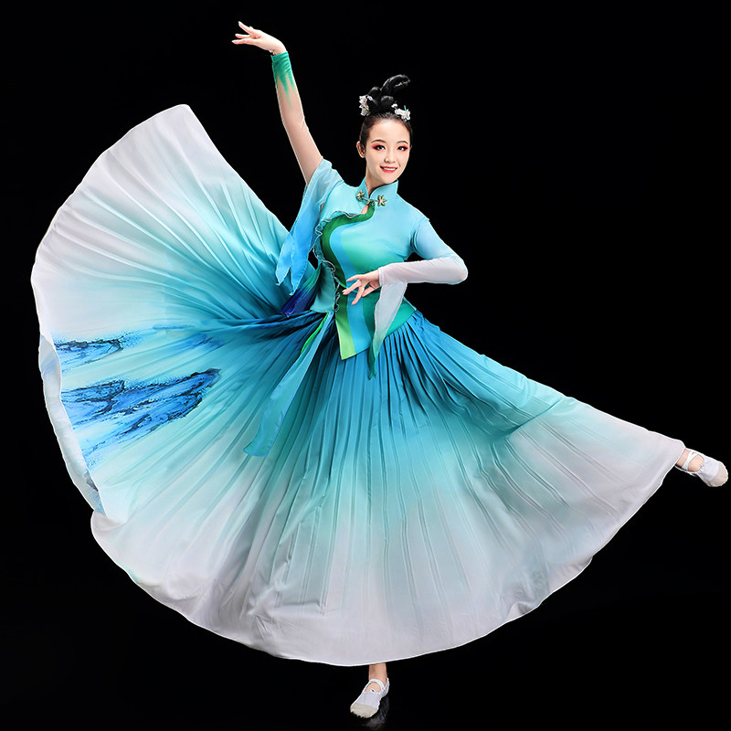 古典舞演出服女飘逸2025新款中国风岭南雨巷舞蹈服装艺考伞舞套装