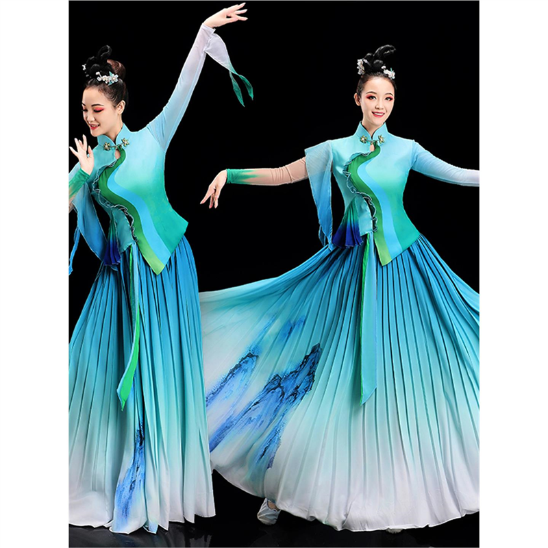 2025新款中国风岭南雨巷舞蹈服装古典舞演出服女飘逸艺考伞舞套装
