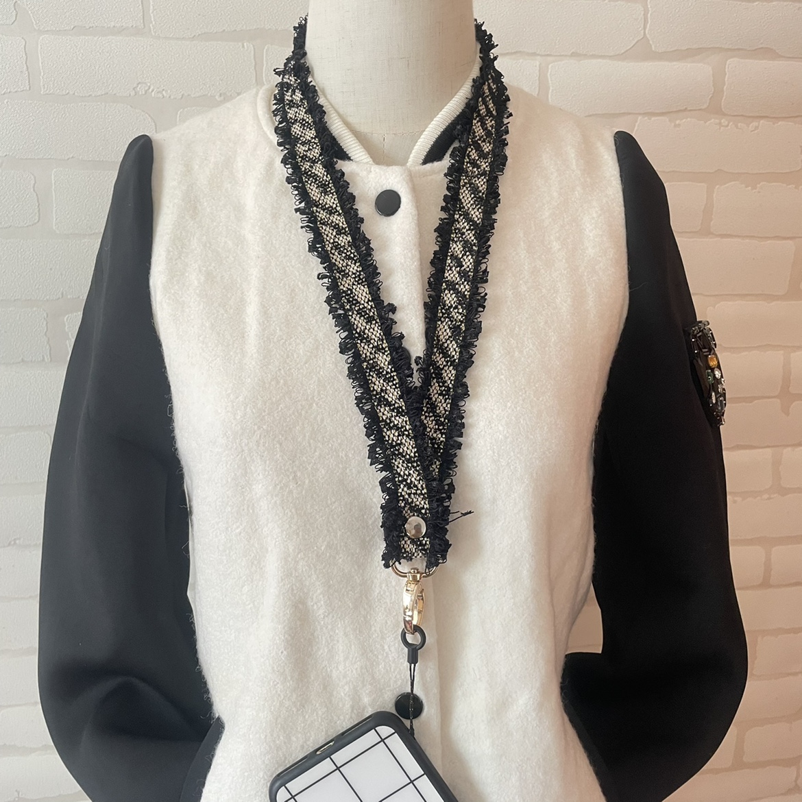 气质宽版挂绳小香风泫雅手绳通用