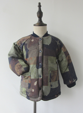 自裁自制手工铺制纯棉花冬季男女宝宝天然有机棉保暖棉袄外套