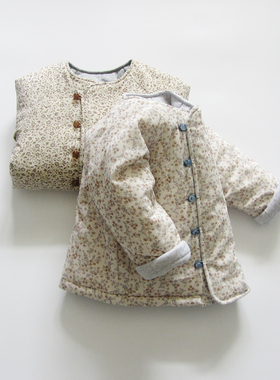 菊之布忆自制女宝宝厚实冬季天然纯棉花棉袄有机棉保暖手工棉服