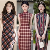 少女复古修身 年轻款 短袖 夏季 国风中式 长款 改良旗袍2025新款