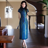 平时可穿小个子夏季 国风中长款 女复古短袖 年轻款 改良旗袍2025新款