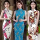 厂家直销现货印花款 无袖 长款 新款 旗袍古典中国风宴会演出时尚 走秀