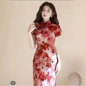 侧八扣旗袍裙新中式 连衣裙 2025新款 国风旗袍日常中国风气质修身