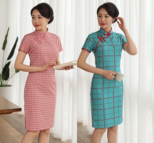 改良版 连衣裙显瘦年轻款 旗袍女2020春夏新款 日常复古短款 时尚 新式