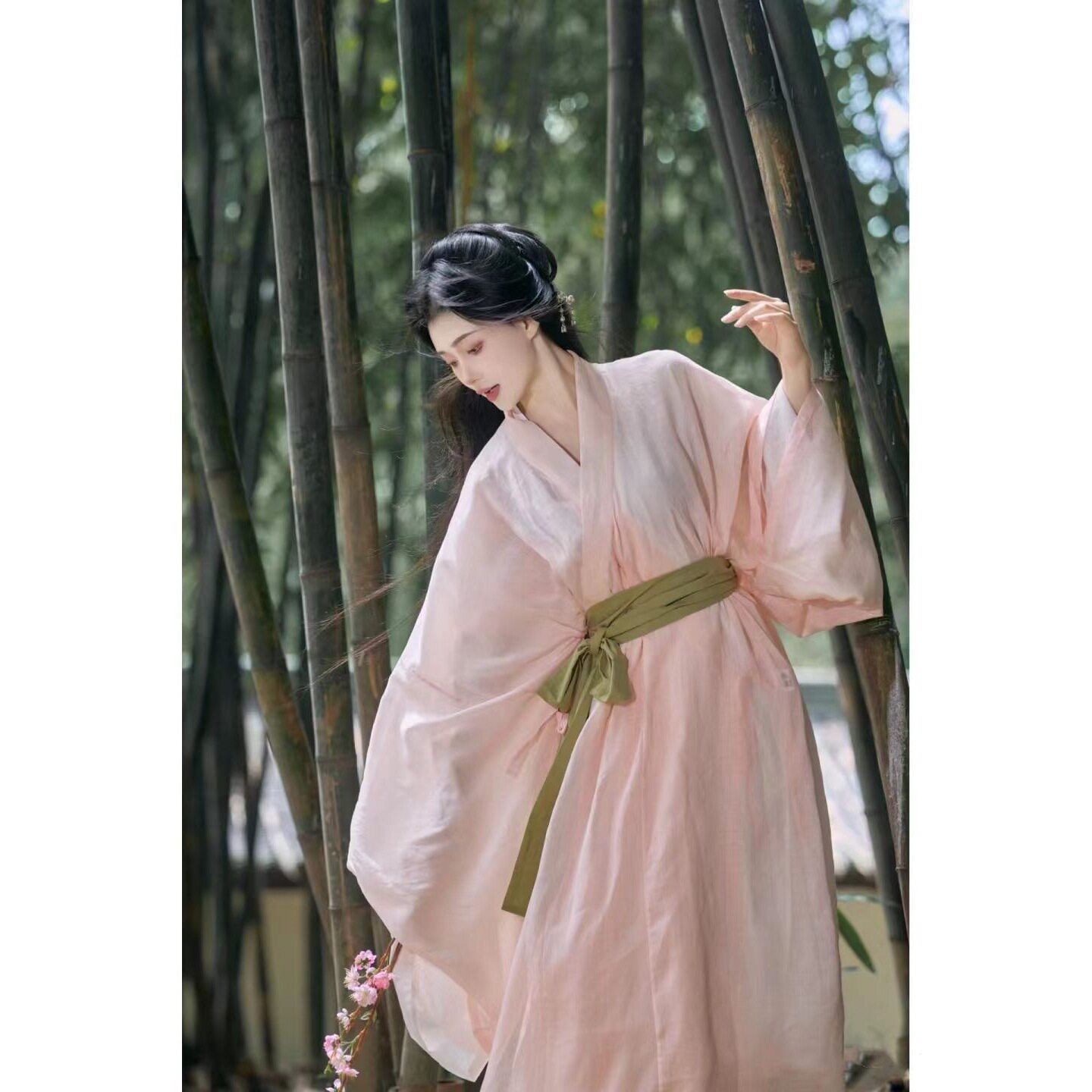 魏晋制汉服粉色系仙多巴胺古风仙女装大袖交领魏晋古装套装国风