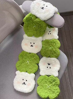 小熊四叶草围巾手工毛线编织diy材料包送女生节日礼物打发时间
