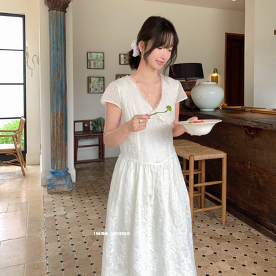 IMISS-夏上新仙仙儿～绝美勾花天丝连衣裙R81030