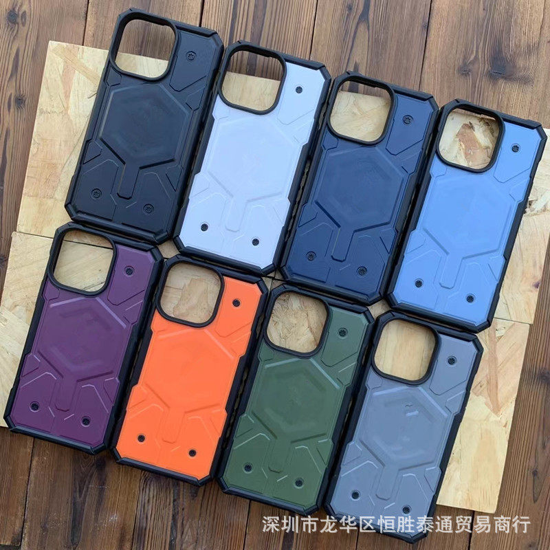 UG探险迷彩磁吸平替款适用于iPhone17ProMax强磁吸苹果16Plus全包运动防摔壳iPhone15手机壳UA军工14PRO防摔G