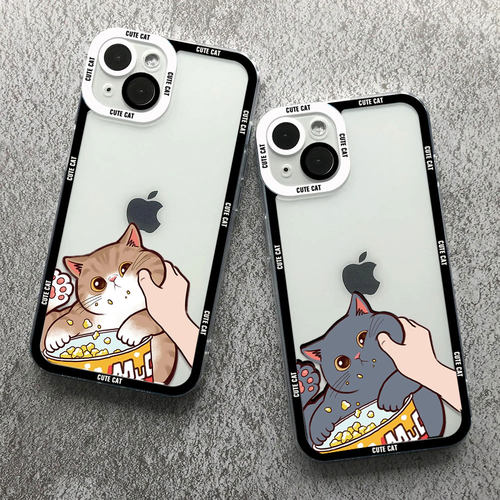 新款捏脸小猫苹果17Pro手机壳