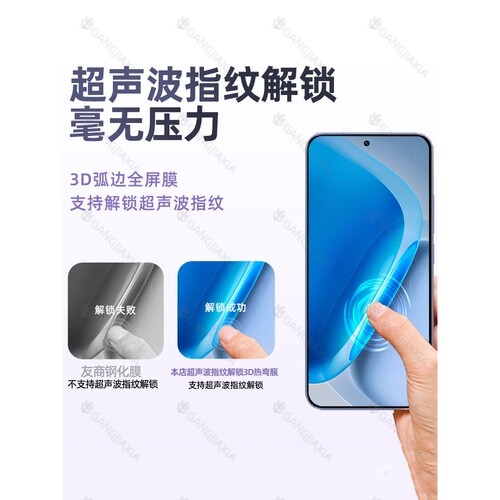 德国柏奈儿【超声波秒解锁】适用iQOONeo11钢化膜Neo10Pro手机膜iQOO9SPro全屏8vivo7se高清防摔6por十5s保护