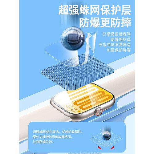 德国柏奈儿适用vivoWatchGT2手表水凝膜watchgt保护膜vivowatch5陶瓷vivo全屏钢化watch3防摔gt新款软膜iqoow