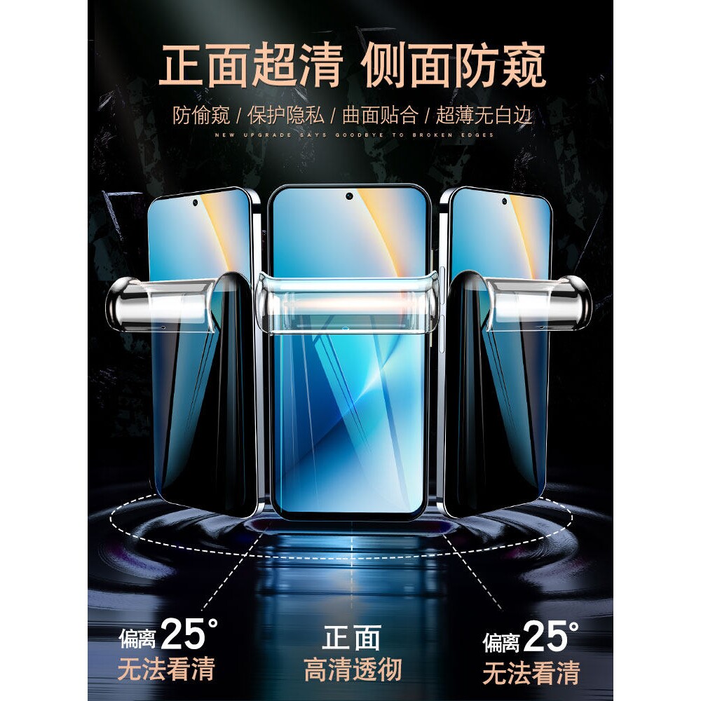 德国柏奈儿适用华为荣耀win防窥手机膜winrt钢化膜rt水凝500软膜400Pro防窥膜300全屏90GT防摔GTPro80全胶50