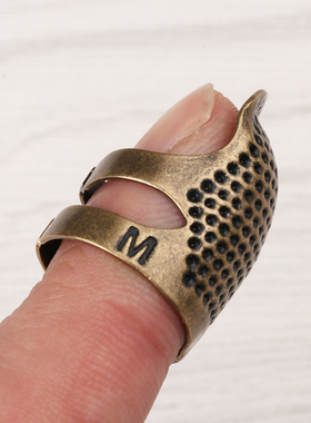 S M号顶针箍可调节顶针器十字绣顶针器护指顶针套老式顶针戒指