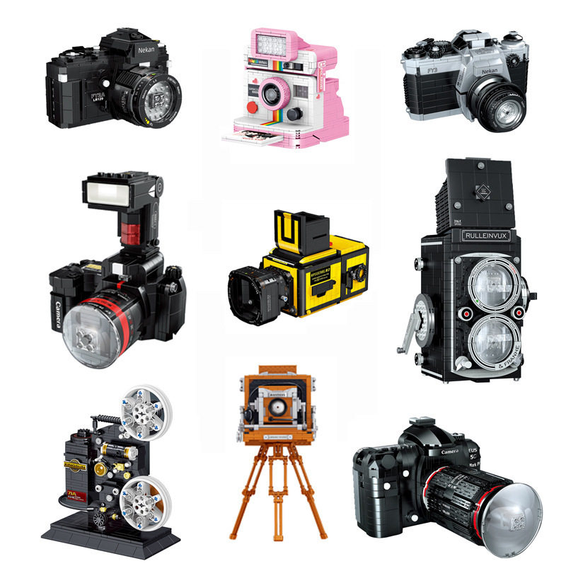 Lin07群隆00844-00909仿真照相机玩具积木DIY儿童 益智 拼装积木
