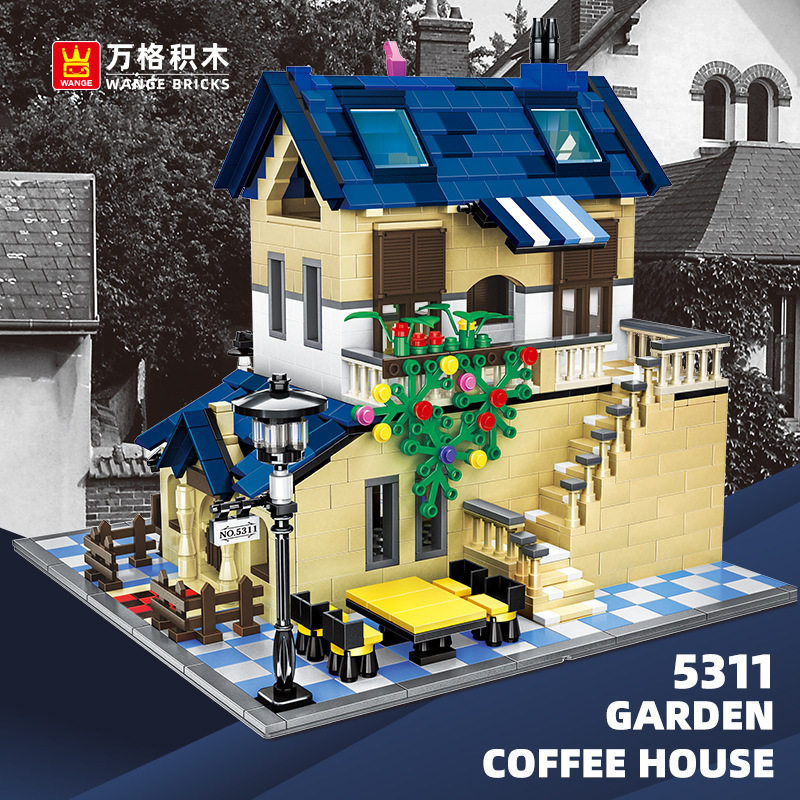 万格积木5311法国乡村别墅建筑街