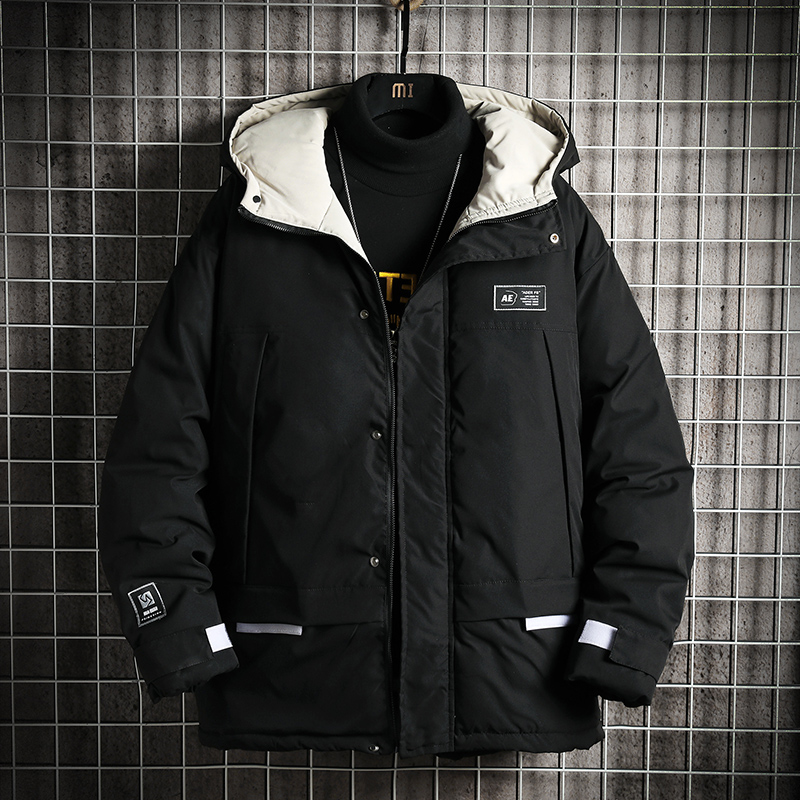 New loose and thickened large hooded cotton padded jacket in winter