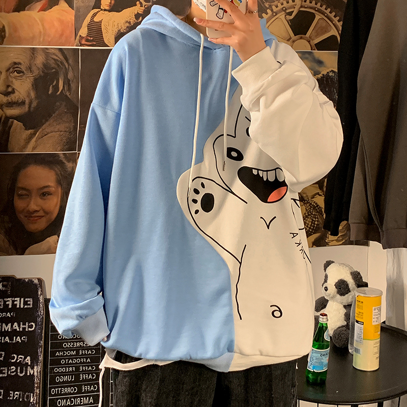 2021 color matching sweater hooded Korean fashion spring boys' coat