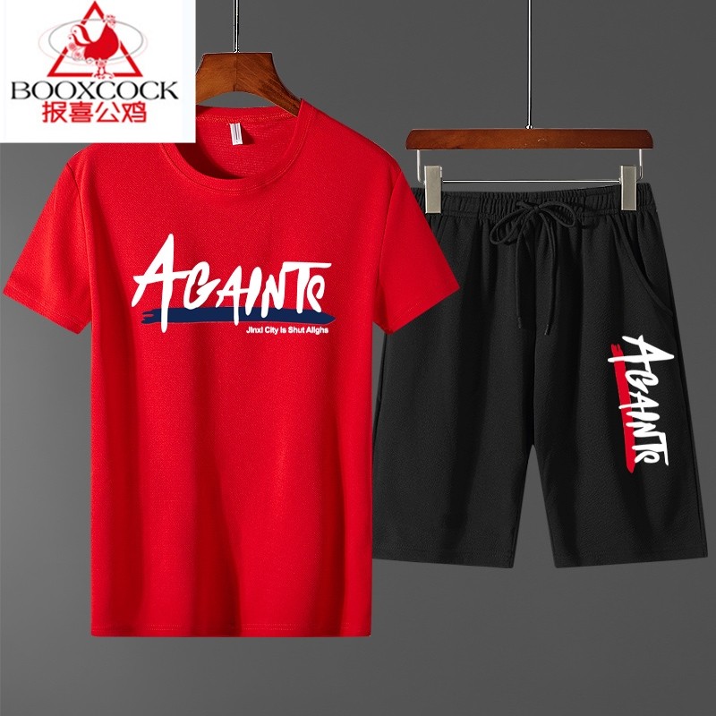 报喜公鸡新款短袖套装男学生宽松T恤短裤两件运动套韩潮两件套装|ruв категории Мужская одежда, футболка - от Buy2taobao.com для оказания профессиональной услуги покупки агента Taobao