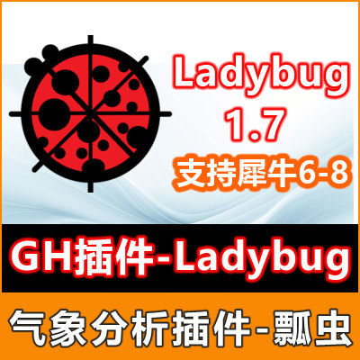 Ladybug瓢虫GH气象分析插件绿建能耗模拟犀牛GH日照采光视线