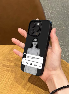 潮酷墨镜Jennie适用不会撞款的手机壳苹果17proma新款iPhone17pro亮黑色15硅胶14磨砂13女款12防摔11全包软壳