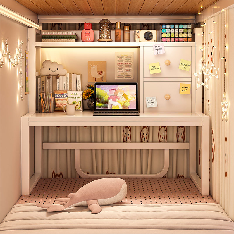 床上电脑桌大学生懒人书桌床上桌上下铺宿舍床头学习桌书台床桌