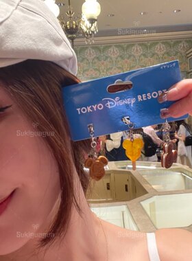 日本 Disney 迪士尼米奇米妮食玩雪糕冰棍梳子小挂件 耳夹3对