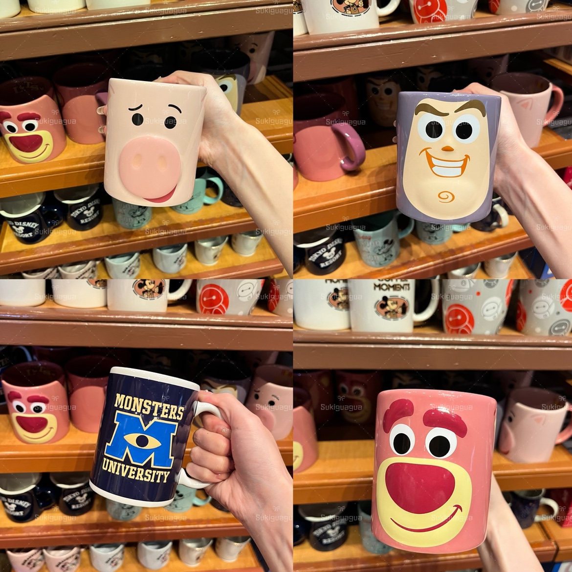 日本 Disney迪士尼 玩具总动员马克杯 巴斯光年 火腿猪 草莓熊