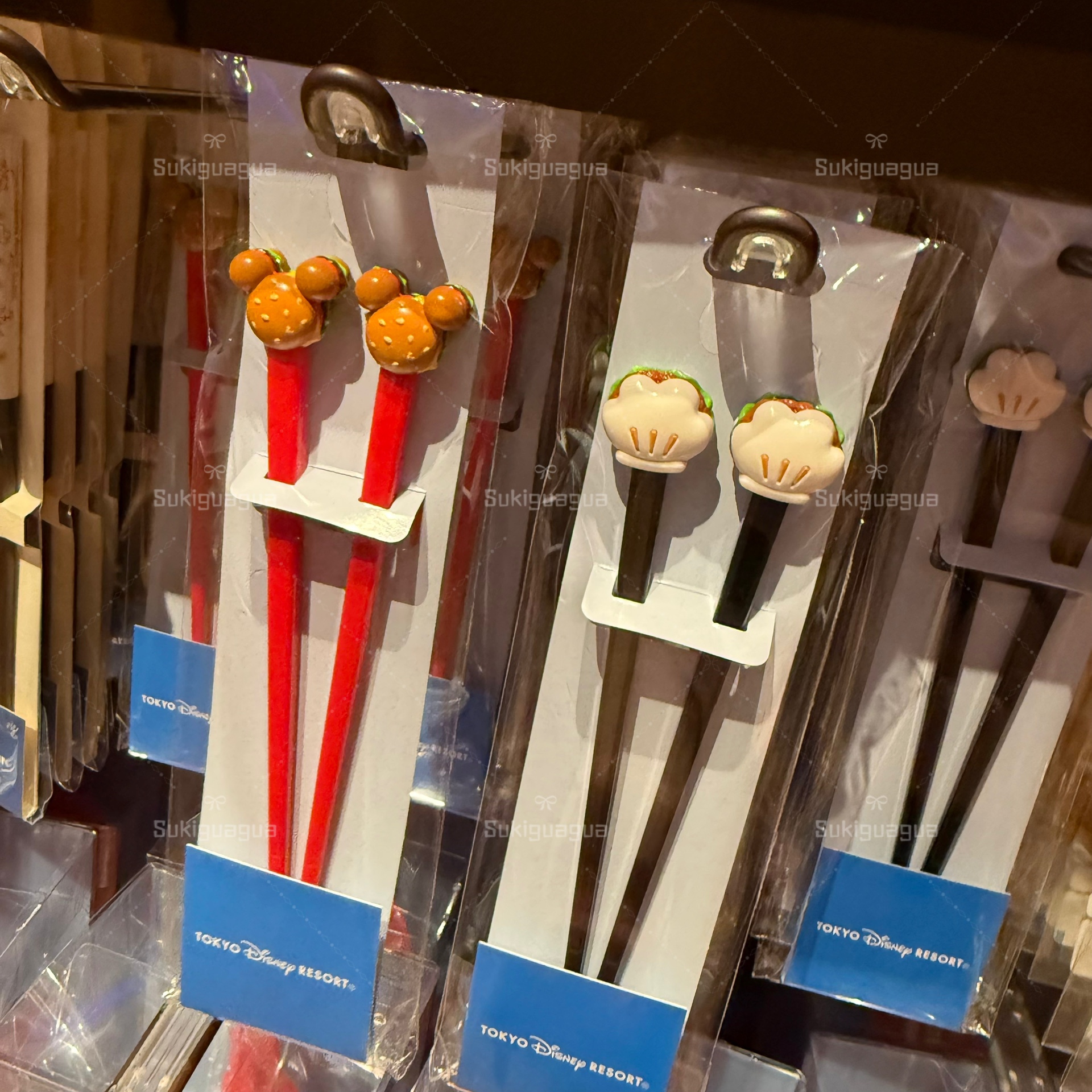 日本 Disney迪士尼 食玩筷子 三明治 汉堡包