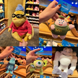 日本 Disney迪士尼 怪兽电力公司蜗牛夫人大眼仔苏利文挂件公仔