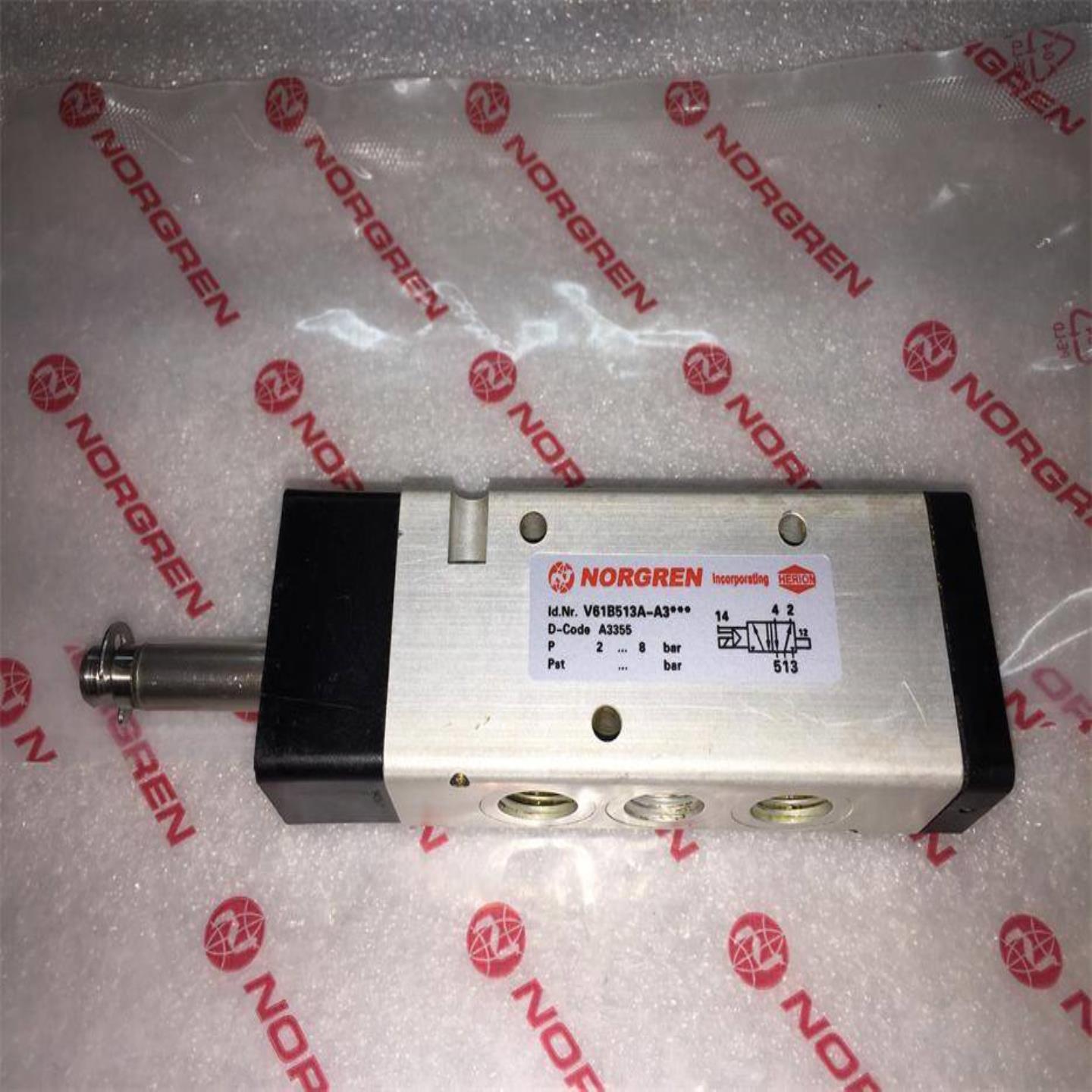 配件保用3个月现货NORGREN电磁阀V61B513A-A3实物看描议价