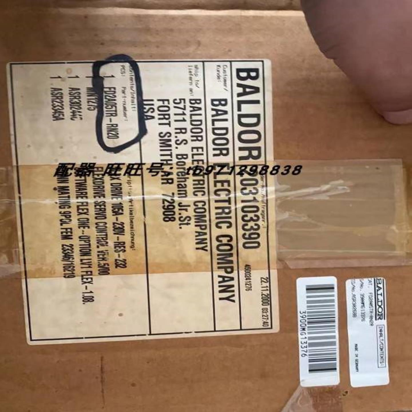 配件BALDOR堡德驱动器FD2A05TR-RN20 原装现货议价