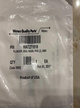 配件Waters柱塞密封垫WAT271018含2个WAT270160原装促销议价