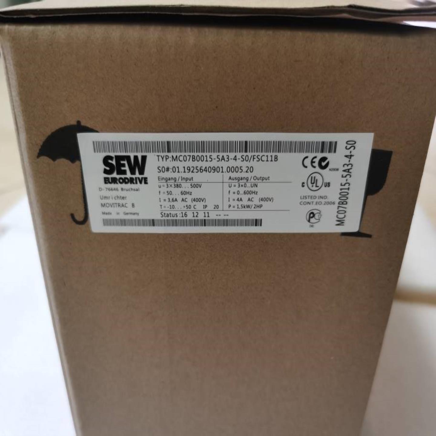 配件Sew全新原装变频器MC07B0015-5A3-4-S0FSC11B议价议价