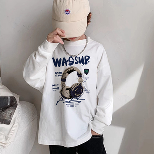 童装男童薄款长袖t恤春秋2025新款儿童内搭打底衫中大童纯棉上衣