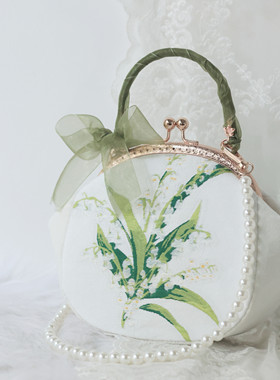 [铃兰]神隐手作原创设计古风汉服包包复古旗袍口金包手提夏季新款