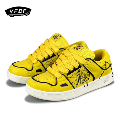 复古黄黑蜘蛛低帮板鞋