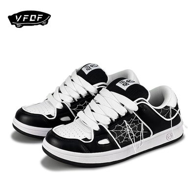 黑白蜘蛛低帮情侣板鞋