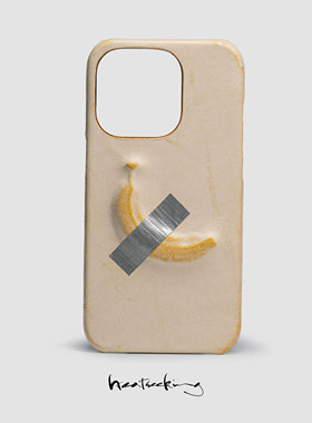 装置艺术香蕉设计真皮手工牛皮创意手机壳适用于iPhone16pro 15promax原创小众趣味苹果保护套黄色皮革17pro