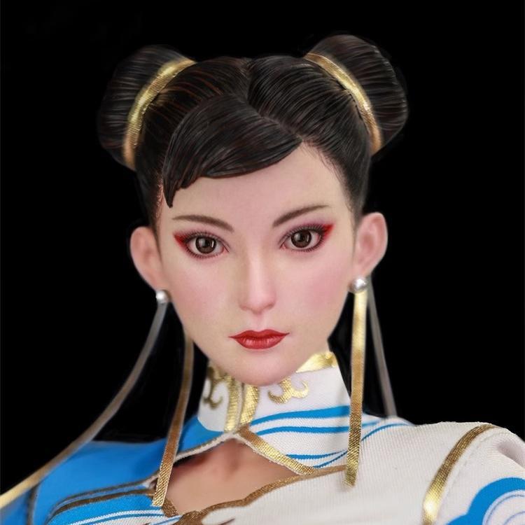 预售定金 STAR MAN 1/6 女格斗家 MS-011 春丽 蓝色云纹白旗袍版