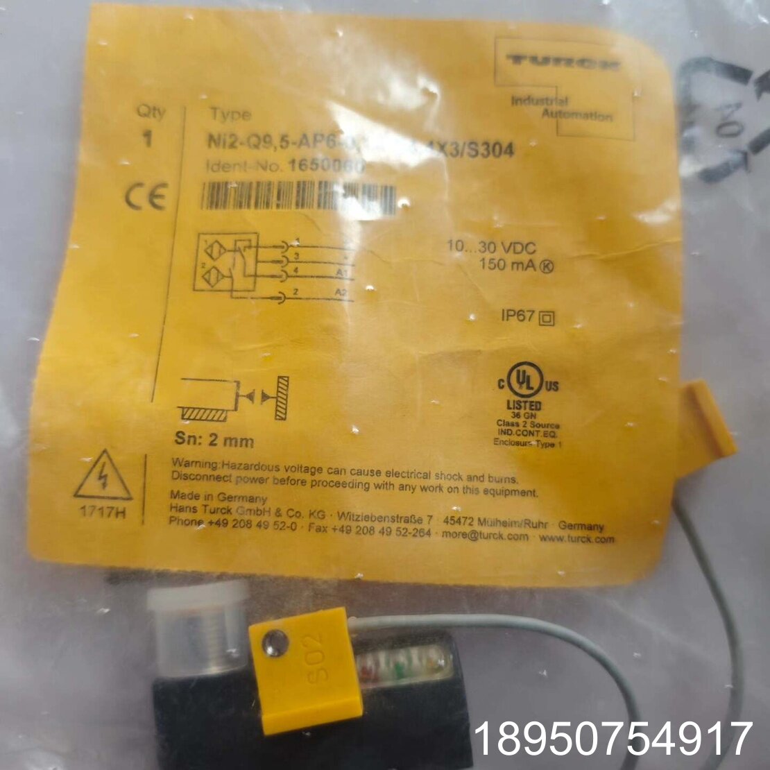 议价传感器2-Q9,5-AP6-0,1-FS4.4X3