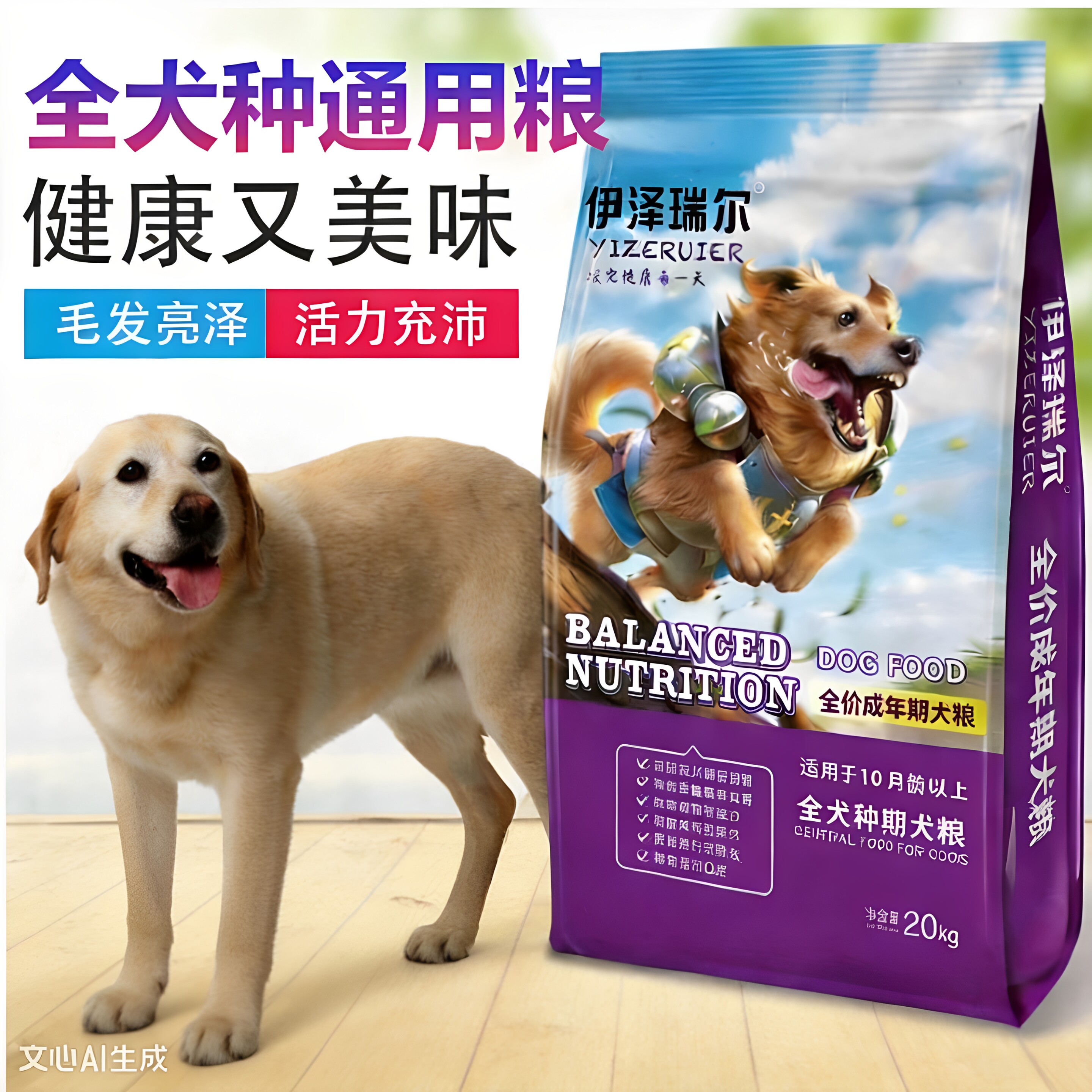 狗粮金毛拉布拉多通用成犬
