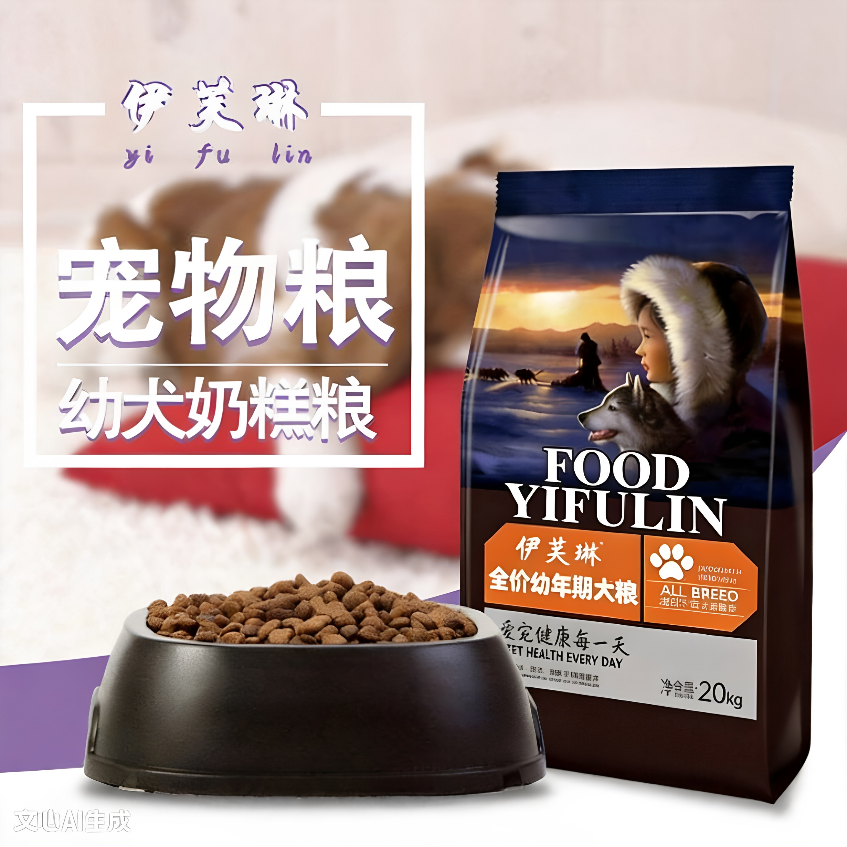 伊芙琳幼犬奶糕粮通用功能型狗粮