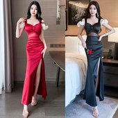 工衣 遮肚高端娱乐会所沐足新款 夜场女装 性感收腰包房ktv小姐时尚