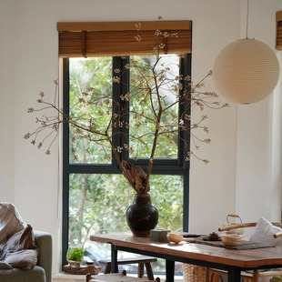 小白果乌桕果天然树枝干花花束干枝侘寂风花瓶插花装饰高级感真花