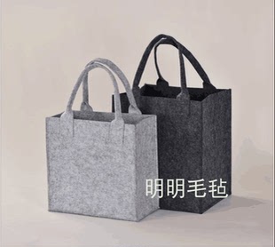 定制加厚毛毡布手提袋 陶瓷餐具套装礼盒包装袋支持订做加印LOGO