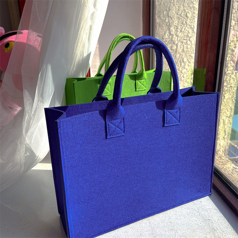 明明毛毡手提袋纯色35*25*10简约