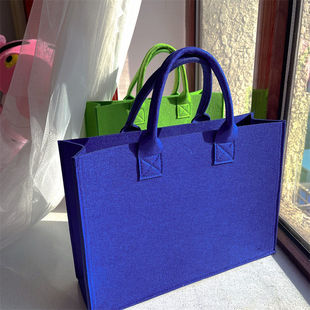 毛毡手提包礼品袋女士大容量通勤购物包资料袋无纺布袋可定制logo