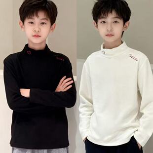 现货 冬男女童中大童亲子爱心澳绒双面发热绒打底衣内搭 波拉童装